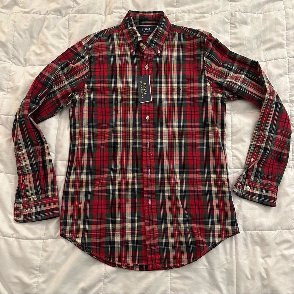 Polo Ralph Lauren Classic Fit Plaid Oxford Shirt | Men’s Small | New with Tags